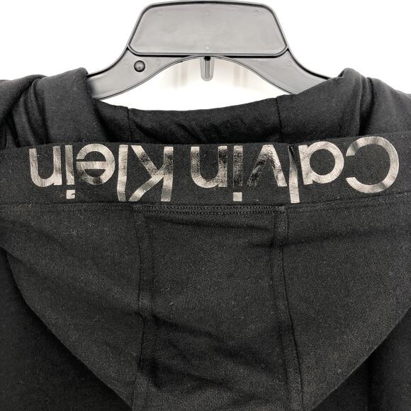 Calvin Klein Womens Athletic Hoodie Small Black Pockets Sweatshirt Logo NWT - Picture 6 of 13